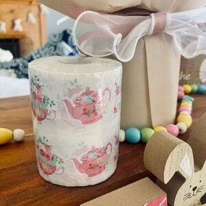 JarThenaAMCS 1200Pcs Tea Party Teacup Stickers Self-Adhesive 8 Designs 2 Rolls